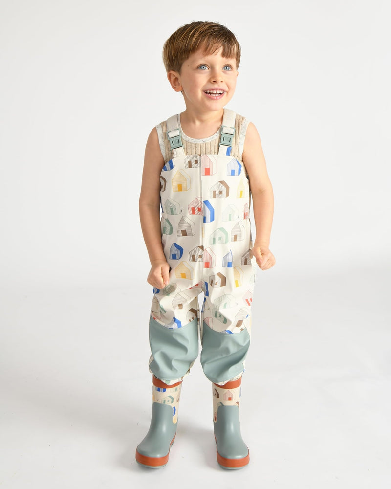 7AM - Rain Suspender Pants Apparel & Accessories House Teal 18 - 24M