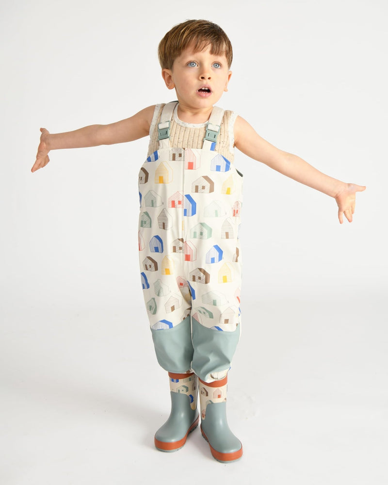 7AM - Rain Suspender Pants Apparel & Accessories House Teal 18 - 24M