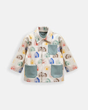 7AM - Rain Worker Jacket Apparel & Accessories Rainy Trees Beige 18 - 24M