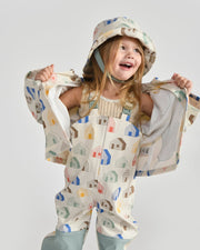 7AM - Rain Worker Jacket Apparel & Accessories Rainy Trees Beige 18 - 24M