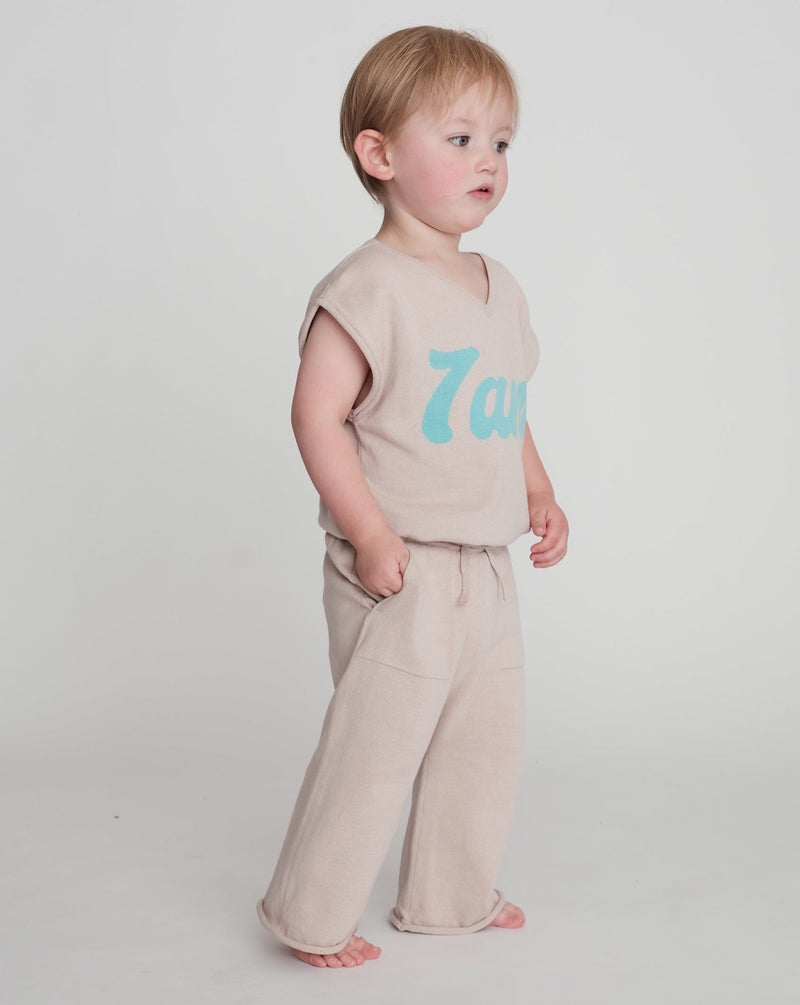7AM - Relaxed Pants Boxy Apparel & Accessories Coral 6 - 12M