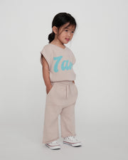 7AM - Relaxed Pants Boxy Apparel & Accessories Coral 6 - 12M