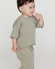 7AM - Relaxed Pants Boxy Apparel & Accessories Coral 6 - 12M