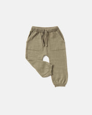 7AM - Ribbed Joggers - Chunky Mother & Baby Olive 3 - 4T