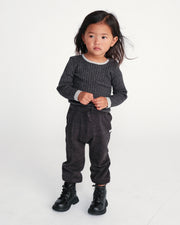 7AM - Ribbed Joggers - Chunky Mother & Baby Olive 3 - 4T