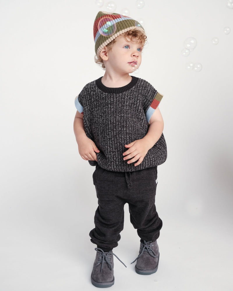 7AM - Ribbed Joggers - Chunky Mother & Baby Olive 3 - 4T