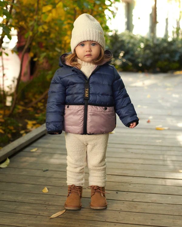 7AM - Roll Me Puffer Mother & Baby Mystic Blue/Lilac 6 - 12M