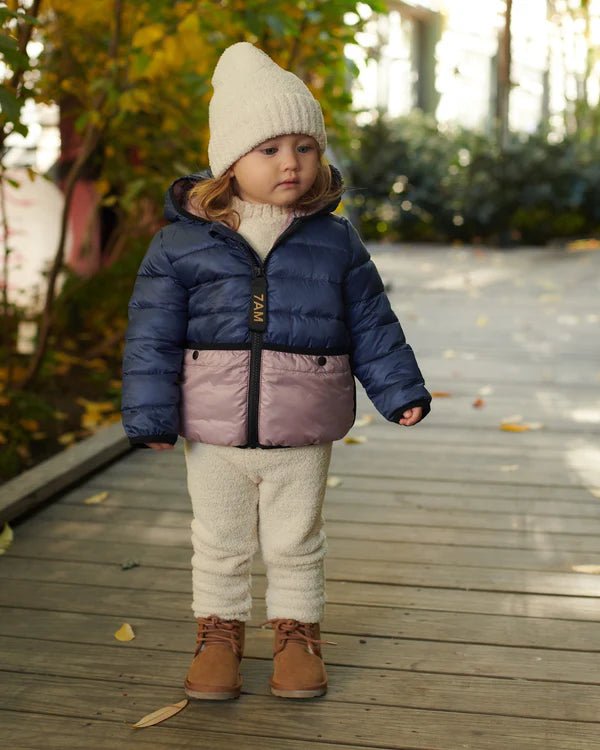 7AM - Roll Me Puffer Mother & Baby Mystic Blue/Lilac 6 - 12M