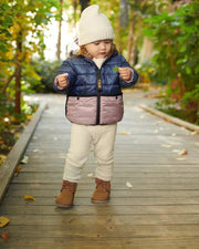 7AM - Roll Me Puffer Mother & Baby Mystic Blue/Lilac 6 - 12M