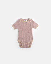7AM - Short Sleeve Bodysuit - Hug Me Apparel & Accessories Ash Rose 12 - 18M