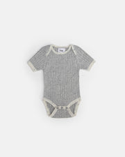 7AM - Short Sleeve Bodysuit - Hug Me Apparel & Accessories Heather Grey 12 - 18M
