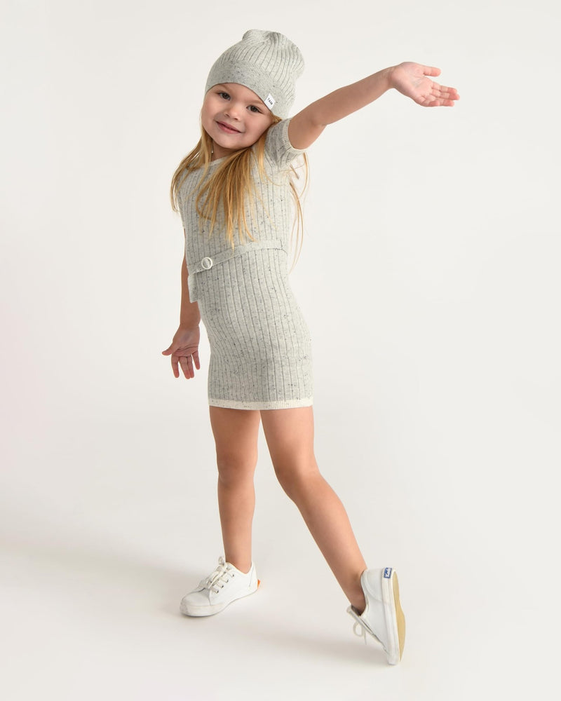 7AM - Short Sleeve Dress - Hug Me Apparel & Accessories Heather Grey 4 - 5Y
