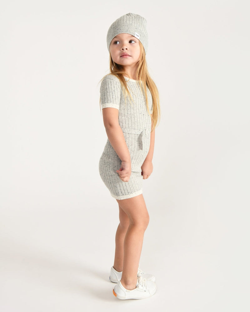 7AM - Short Sleeve Dress - Hug Me Apparel & Accessories Heather Grey 4 - 5Y