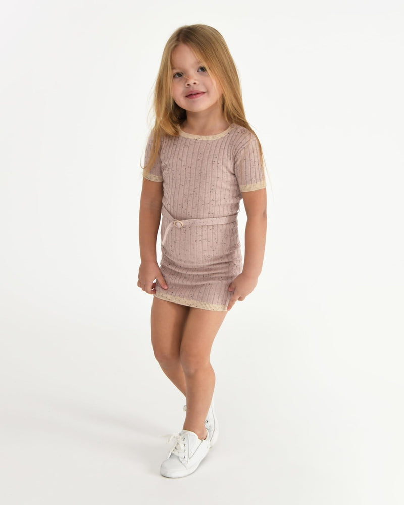 7AM - Short Sleeve Dress - Hug Me Apparel & Accessories Heather Grey 4 - 5Y