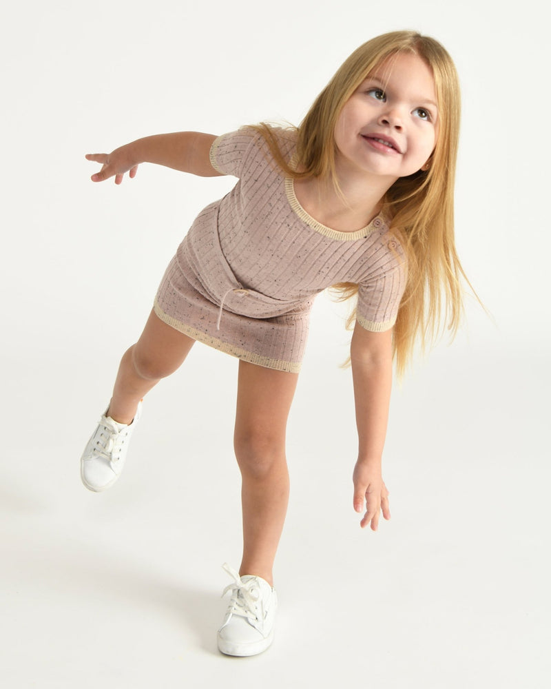 7AM - Short Sleeve Dress - Hug Me Apparel & Accessories Heather Grey 4 - 5Y