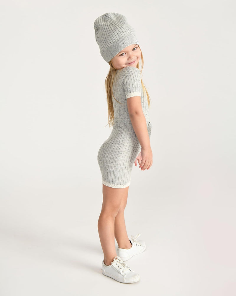 7AM - Short Sleeve Dress - Hug Me Apparel & Accessories Heather Grey 4 - 5Y