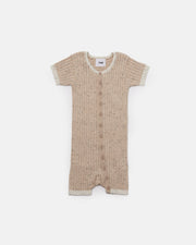 7AM - Short Sleeve Romper - Hug Me Apparel & Accessories Oat 12 - 18M