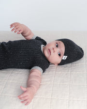 7AM - Short Sleeve Top - Hug Me Mother & Baby Black Melange 12 - 18M