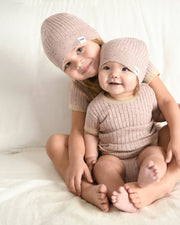 7AM - Short Sleeve Top - Hug Me Mother & Baby Black Melange 12 - 18M