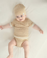 7AM - Short Sleeve Top - Hug Me Mother & Baby Black Melange 12 - 18M