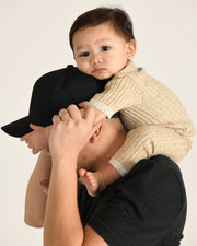 7AM - Short Sleeve Top - Hug Me Mother & Baby Black Melange 12 - 18M