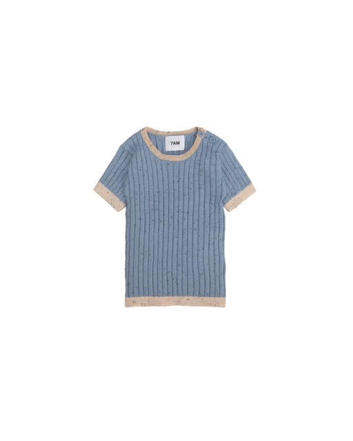 7AM - Short Sleeve Top - Hug Me Mother & Baby Lake Blue 12 - 18M
