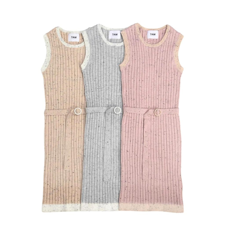 7AM - Sleeveless Dress - Hug Me Apparel & Accessories Oat 3 - 4T