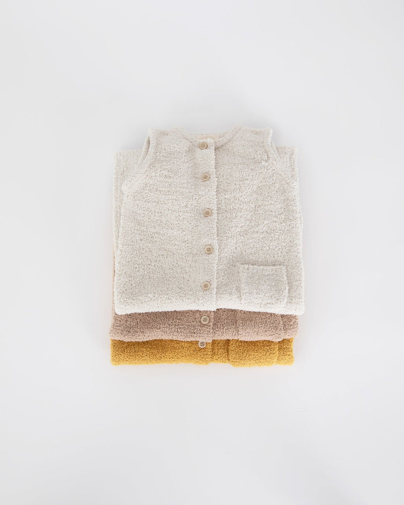 7AM - Sleeveless Jumpsuit - Fuzzy Apparel & Accessories Amber 0 - 3M
