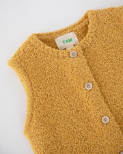 7AM - Sleeveless Jumpsuit - Fuzzy Apparel & Accessories Amber 0 - 3M