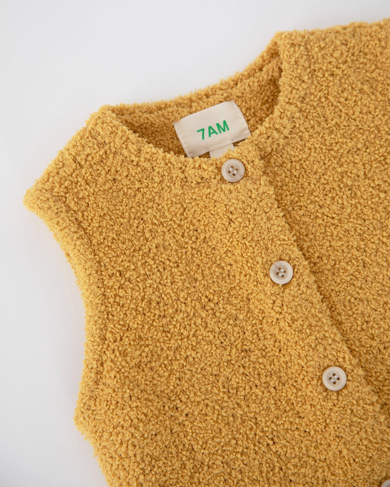 7AM - Sleeveless Jumpsuit - Fuzzy Apparel & Accessories Amber 0 - 3M