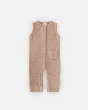 7AM - Sleeveless Jumpsuit - Fuzzy Apparel & Accessories Ecru 6 - 9M