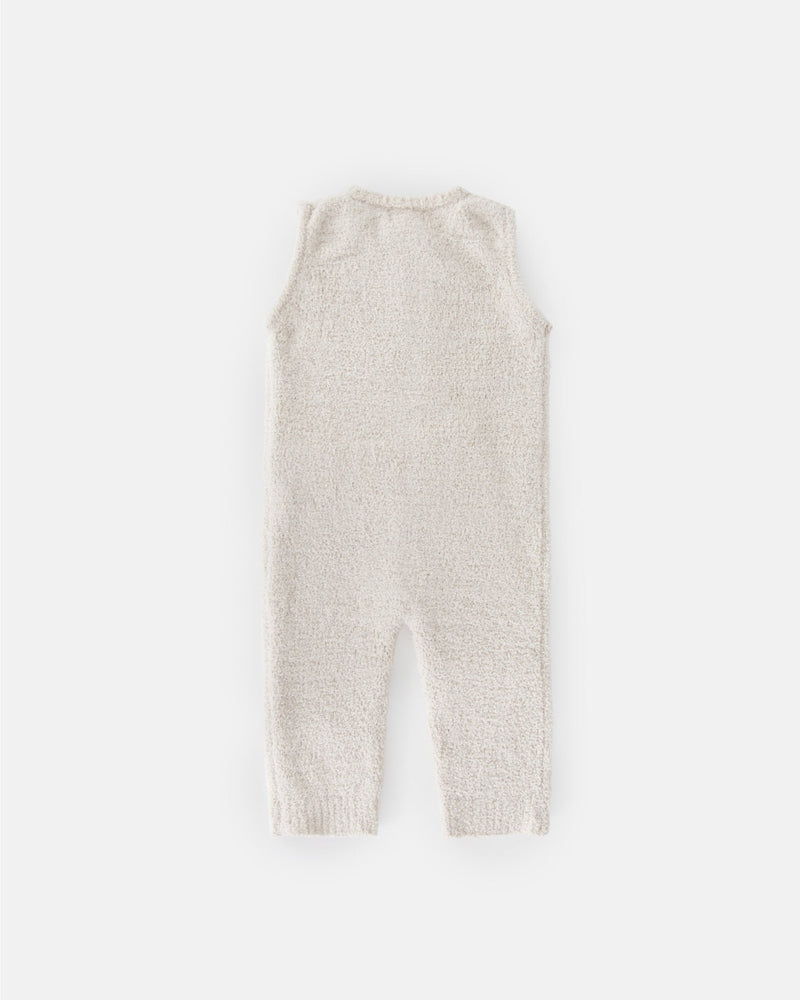 7AM - Sleeveless Jumpsuit - Fuzzy Apparel & Accessories Ecru 6 - 9M