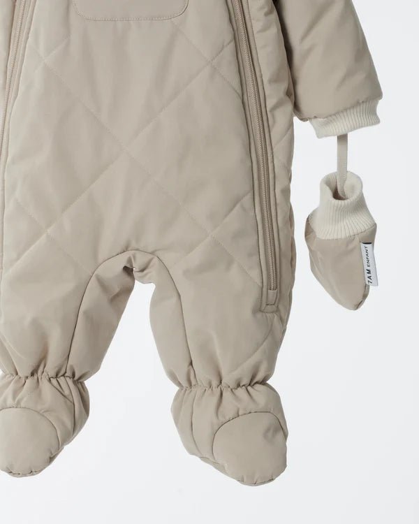 7AM - Snow Jumpsuit - Benji Plush Mother & Baby Oat 3 - 6M