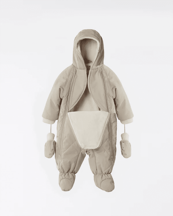 7AM - Snow Jumpsuit - Benji Plush Mother & Baby Oat 3 - 6M