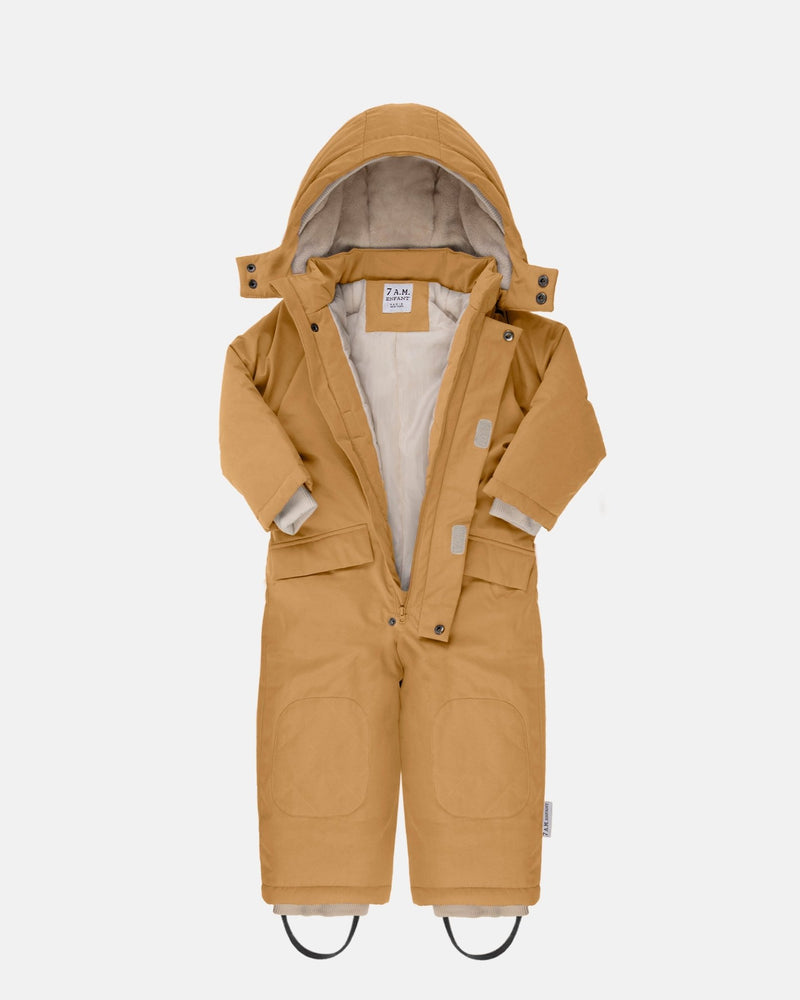 7AM - Snowsuit Grand - Benji Plush 1T - 7Y Mother & Baby Cognac 1 - 2T