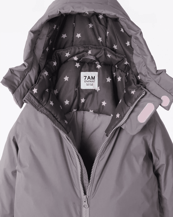 7AM - Snowsuit Nico - Print Mother & Baby Print Ash Mauve 3 - 6M