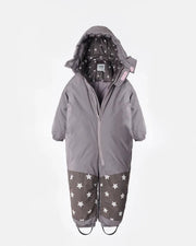 7AM - Snowsuit Nico - Print Mother & Baby Print Ash Mauve 3 - 6M