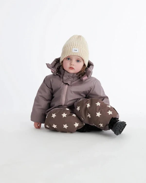 7AM - Snowsuit Nico - Print Mother & Baby Print Black 3 - 6M