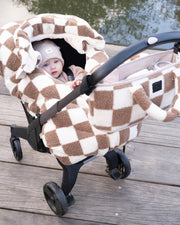 7AM - Stroller Organizer - Print Checkers Tan Mother & Baby