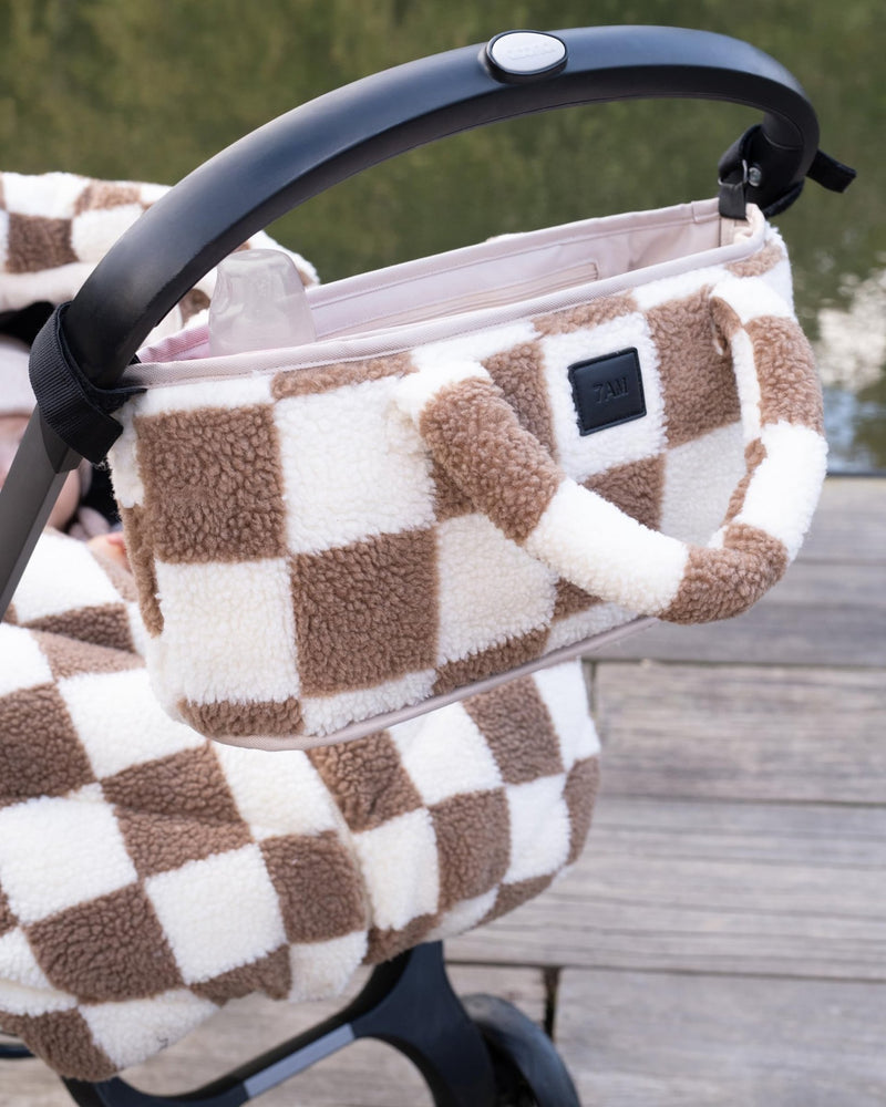 7AM - Stroller Organizer - Print Checkers Tan Mother & Baby
