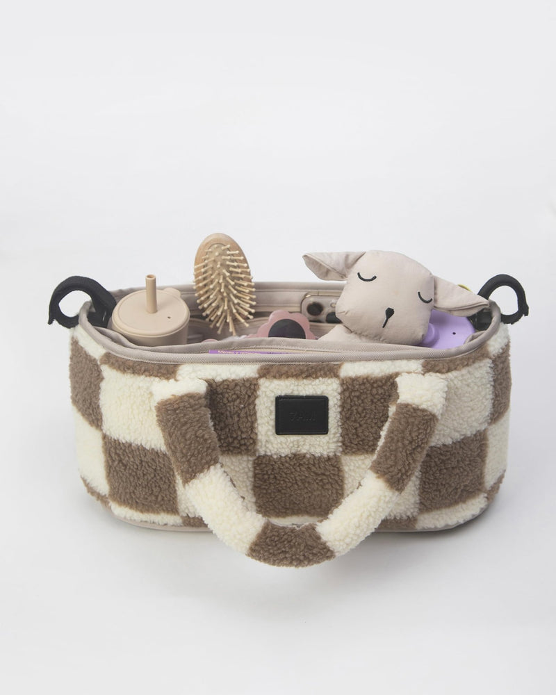 7AM - Stroller Organizer - Print Checkers Tan Mother & Baby