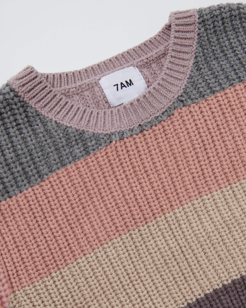 7AM - Sweater Tee Chunky | Cozy Textured Knit Pullover for Kids and Toddlers Apparel & Accessories 6 - 12M