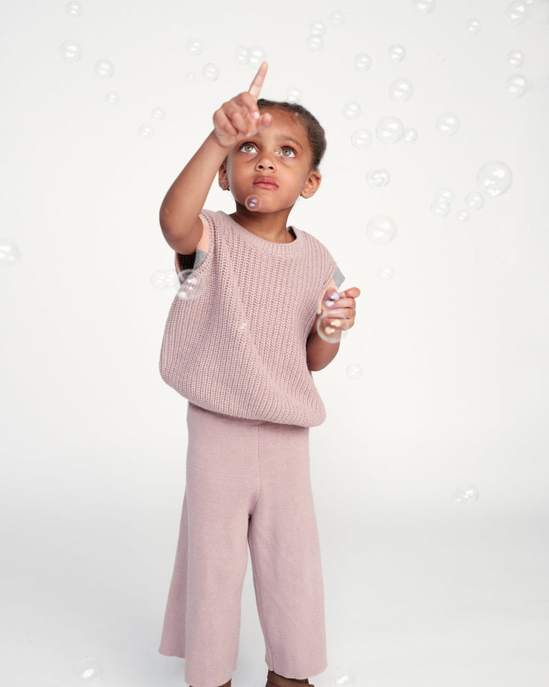 7AM - Sweater Vest Chunky Apparel & Accessories Ash Rose 12 - 18M