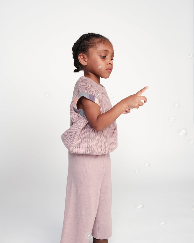 7AM - Sweater Vest Chunky Apparel & Accessories Ash Rose 12 - 18M