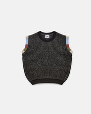7AM - Sweater Vest Chunky Apparel & Accessories Black Melange 12 - 18M