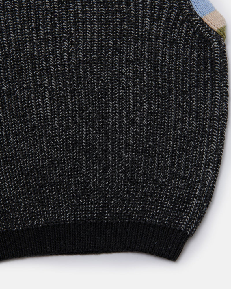 7AM - Sweater Vest Chunky Apparel & Accessories Black Melange 12 - 18M