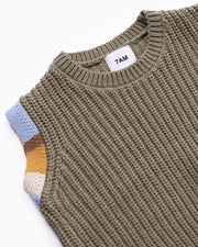 7AM - Sweater Vest Chunky Apparel & Accessories Olive 12 - 18M