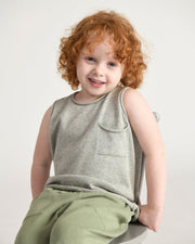 7AM - Tank Top Boxy Apparel & Accessories Heather Grey 6 - 12M