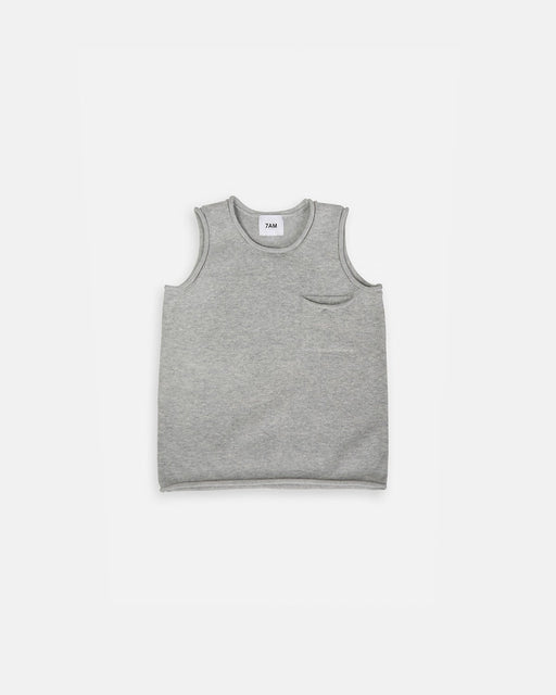 7AM - Tank Top Boxy Apparel & Accessories Heather Grey 6 - 12M