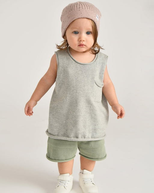 7AM - Tank Top Boxy Apparel & Accessories Heather Grey 6 - 12M